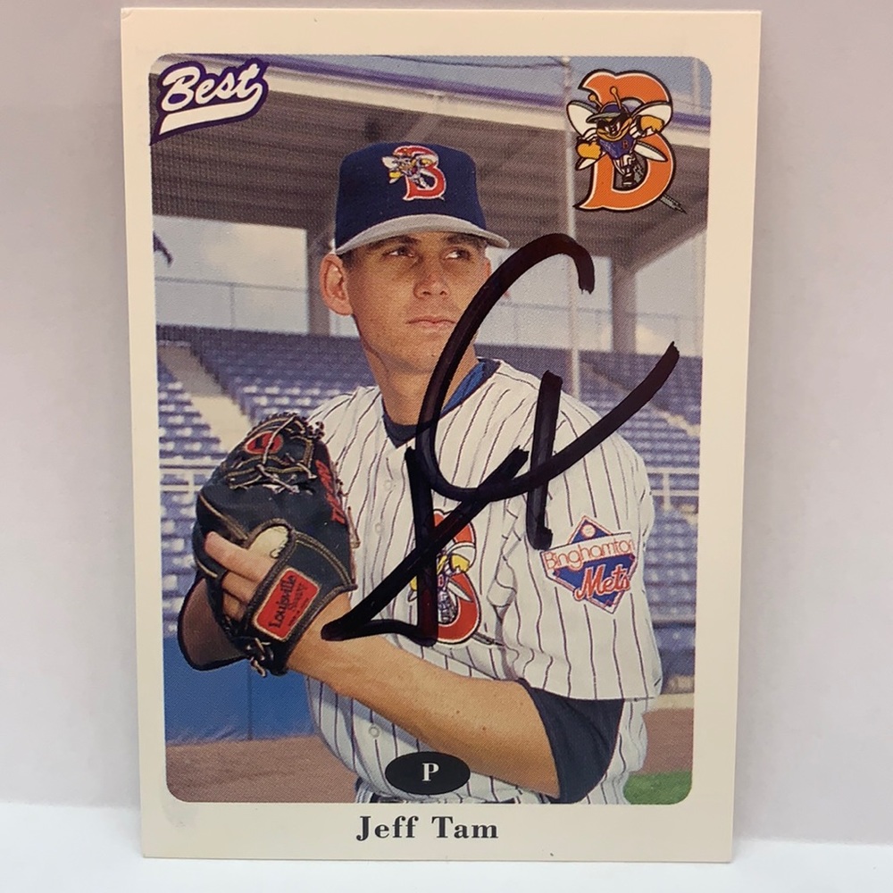 1996 Best Jeff Tam Binghamton Mets #26 IP Auto (010)